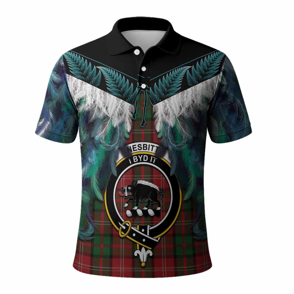 Nesbitt (Nisbet) Tartan Crest Polo Shirt New Zealand Maori Korowai Cloak