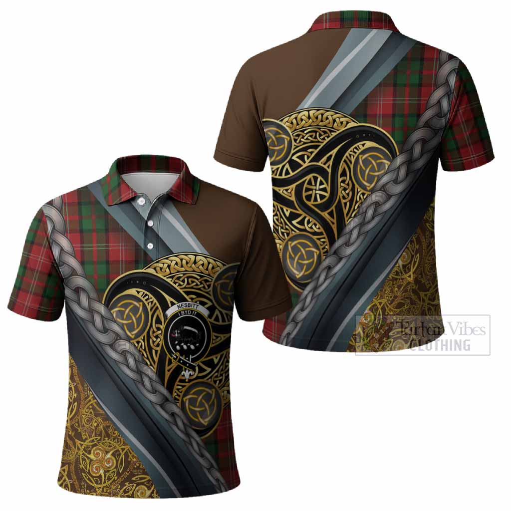Nesbitt (Nisbet) Tartan Crest Polo Shirt Scottish Triskele Celtic