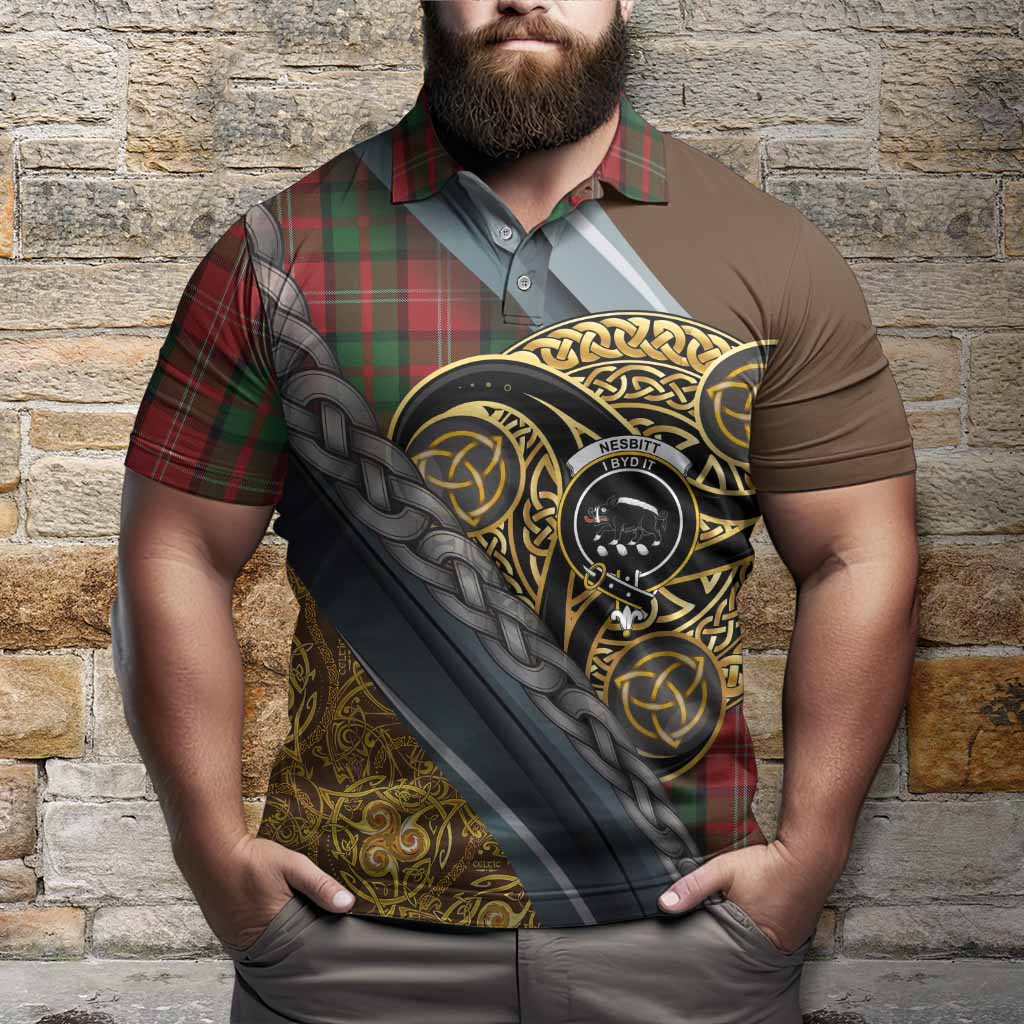 Nesbitt (Nisbet) Tartan Crest Polo Shirt Scottish Triskele Celtic