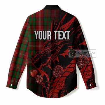 Nesbitt (Nisbet) Tartan Crest Scottish Women Casual Shirt Dragon and Thistle