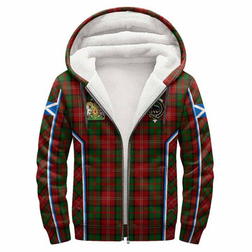 Nesbitt (Nisbet) Tartan Crest Sherpa Hoodie Scotland Coat of Arm Flag Style