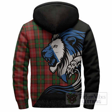 Nesbitt (Nisbet) Tartan Crest Sherpa Hoodie Scottish Golden Lions Wave Flow