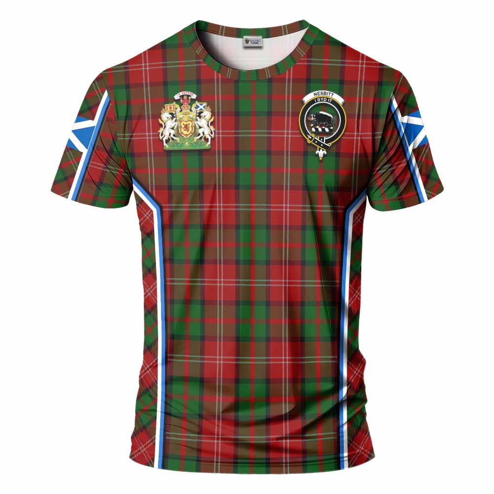 Nesbitt (Nisbet) Tartan Crest T-shirt Scotland Coat of Arm Flag Style - Tartan Vibes Clothing