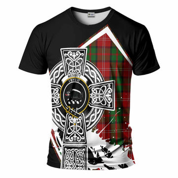 Nesbitt (Nisbet) Tartan Crest T-Shirt Scottish Celtic Cross Heritage