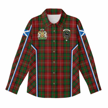 Nesbitt (Nisbet) Tartan Crest Women Casual Shirt Scotland Coat of Arm Flag Style - Tartan Vibes Clothing