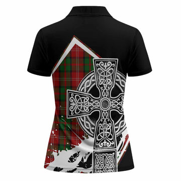 Nesbitt (Nisbet) Tartan Crest Women Polo Shirt Scottish Celtic Cross Heritage