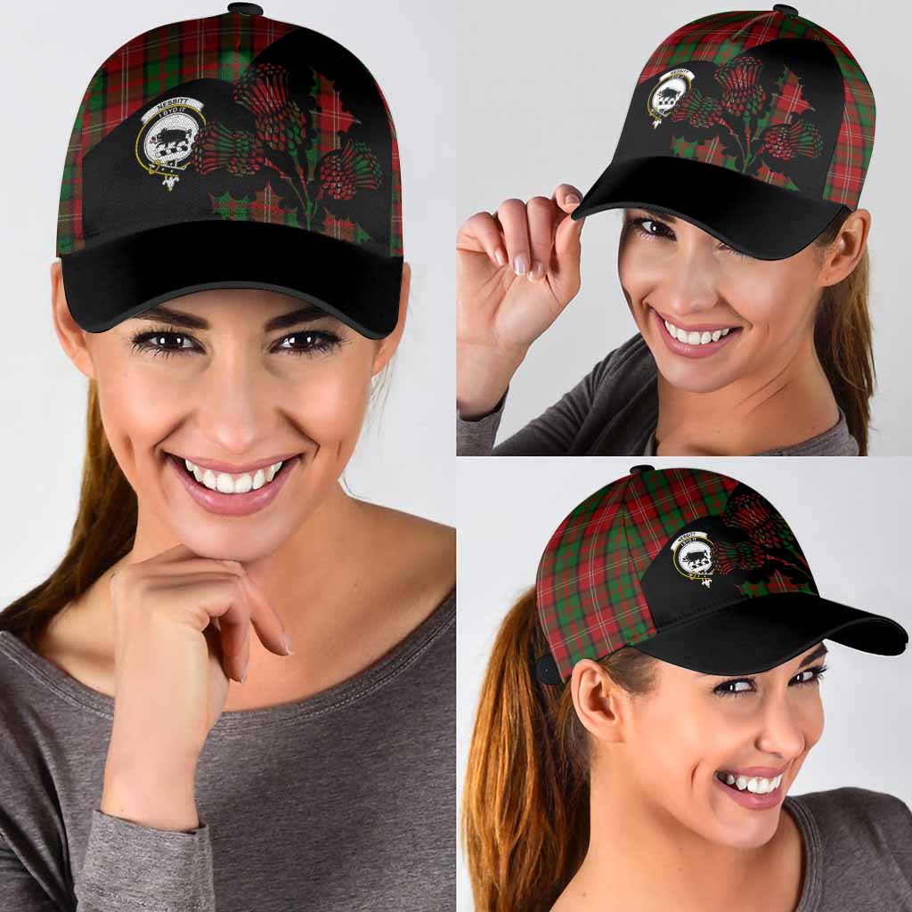 Nesbitt (Nisbet) Tartan Family Crest Classic Cap Scotland Thistle Floral Flag Style