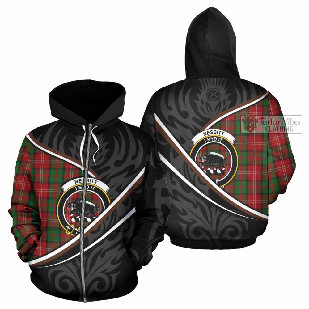Nesbitt (Nisbet) Tartan Family Crest Hoodie Celtic Scottish Thistle Floral - Tartan Vibes Clothing