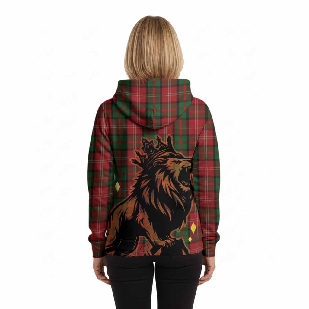 Nesbitt (Nisbet) Tartan Family Crest Hoodie Crowned Lion Roaring