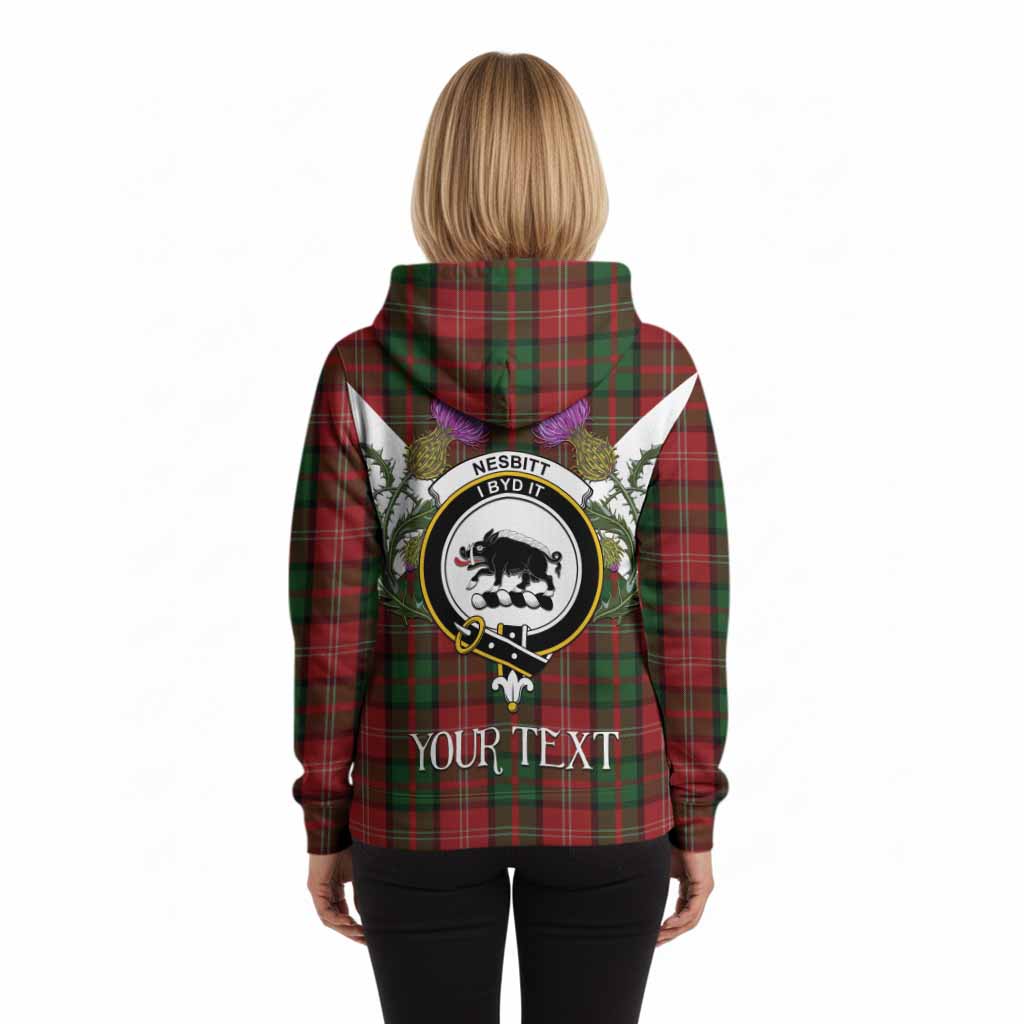 Nesbitt (Nisbet) Tartan Family Crest Hoodie Scottish Burns Night Thistle Floral