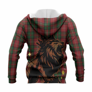 Nesbitt (Nisbet) Tartan Family Crest Knitted Hoodie Crowned Lion Roaring