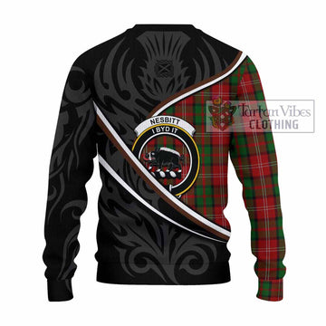 Nesbitt (Nisbet) Tartan Family Crest Knitted Sweater Celtic Scottish Thistle Floral