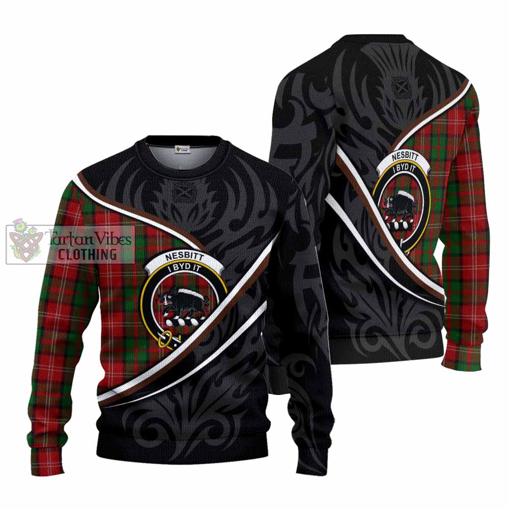 Nesbitt (Nisbet) Tartan Family Crest Knitted Sweater Celtic Scottish Thistle Floral - Tartan Vibes Clothing