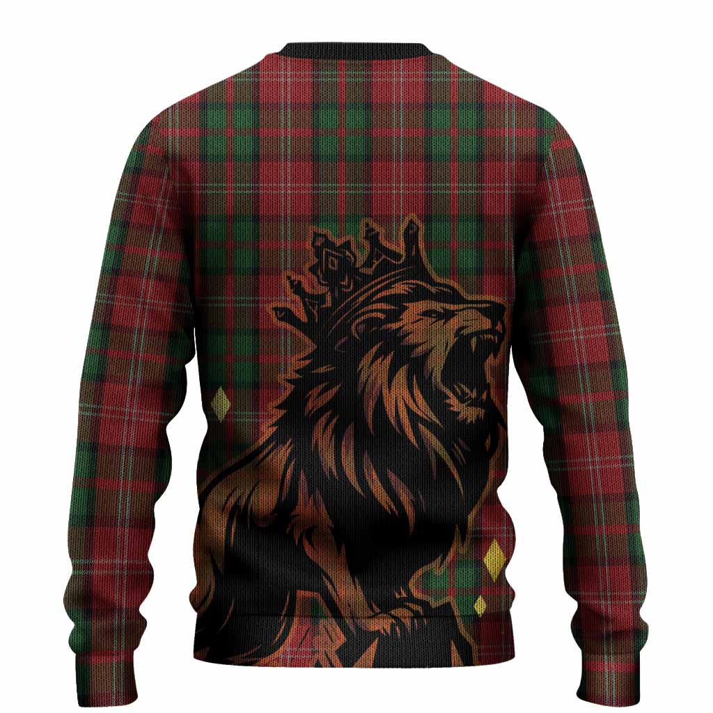 Nesbitt (Nisbet) Tartan Family Crest Knitted Sweater Crowned Lion Roaring