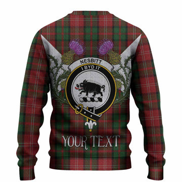 Nesbitt (Nisbet) Tartan Family Crest Knitted Sweater Scottish Burns Night Thistle Floral