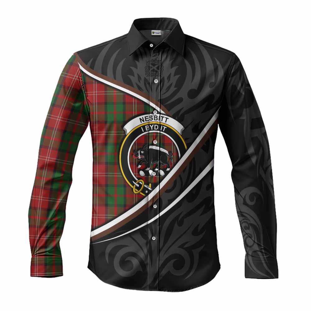 Nesbitt (Nisbet) Tartan Family Crest Long Sleeve Button Shirts Celtic Scottish Thistle Floral - Tartan Vibes Clothing