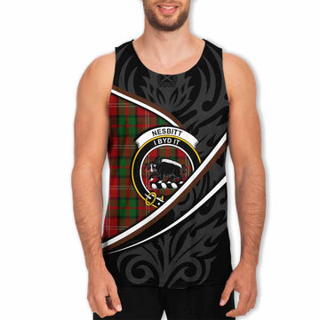 Nesbitt (Nisbet) Tartan Family Crest Men Tank Top Celtic Scottish Thistle Floral