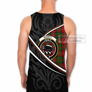Nesbitt (Nisbet) Tartan Family Crest Men Tank Top Celtic Scottish Thistle Floral