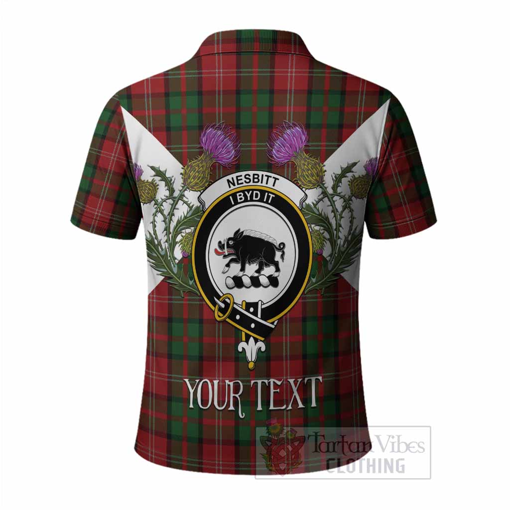 Nesbitt (Nisbet) Tartan Family Crest Polo Shirt Scottish Burns Night Thistle Floral