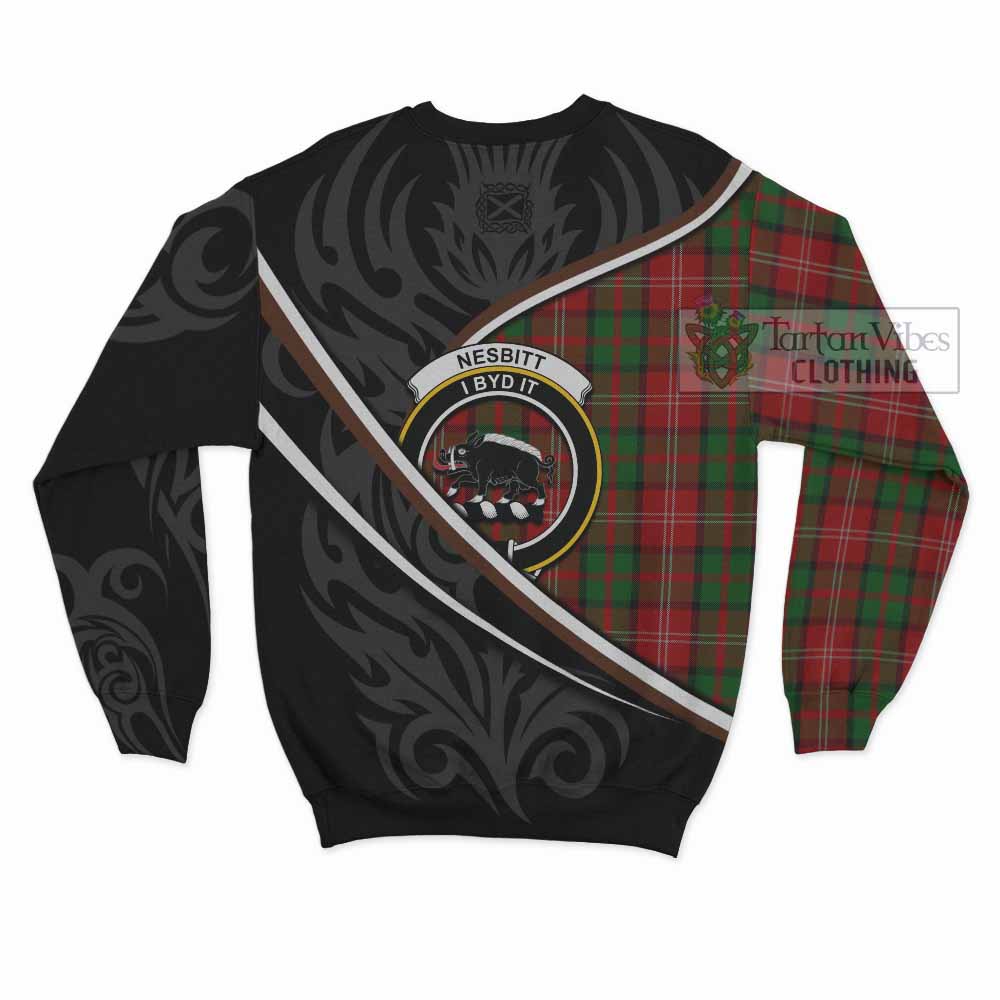 Nesbitt (Nisbet) Tartan Family Crest Sweatshirt Celtic Scottish Thistle Floral - Tartan Vibes Clothing