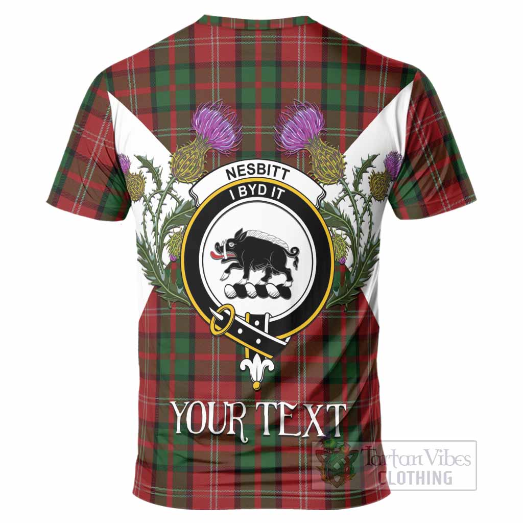 Nesbitt (Nisbet) Tartan Family Crest T-Shirt Scottish Burns Night Thistle Floral
