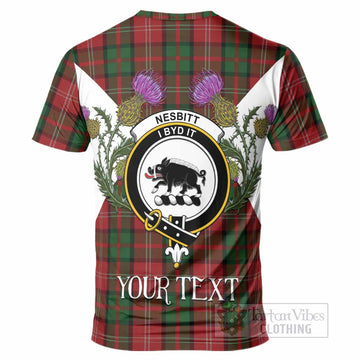 Nesbitt (Nisbet) Tartan Family Crest T-Shirt Scottish Burns Night Thistle Floral