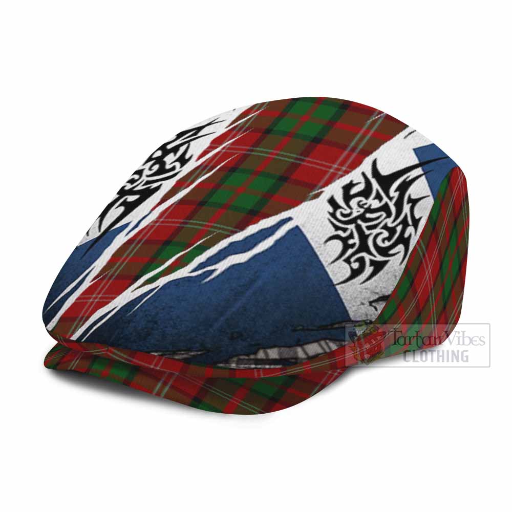 Nesbitt (Nisbet) Tartan Flat Cap, Jeff Cap Scotland Flag Ripped Tribal Design
