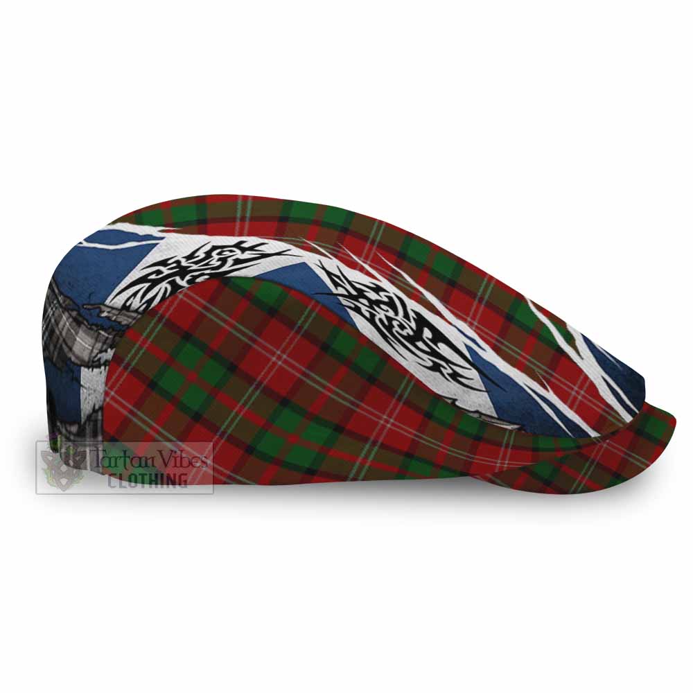 Nesbitt (Nisbet) Tartan Flat Cap, Jeff Cap Scotland Flag Ripped Tribal Design