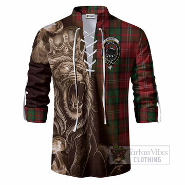 Nesbitt (Nisbet) Tartan Ghillie Shirt Roaring Lion Heritage