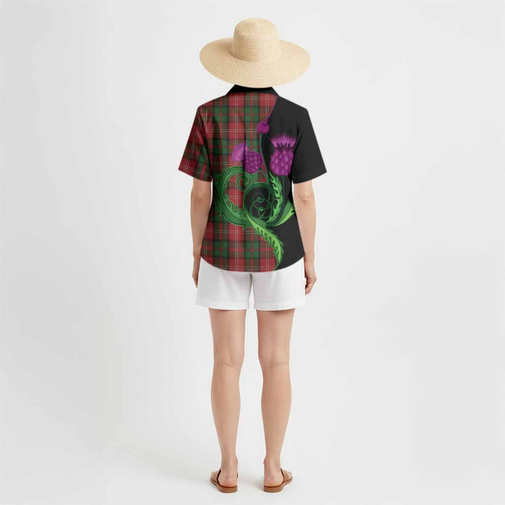 Nesbitt (Nisbet) Tartan Hawaiian Shirt Traditional Scottish Thistle