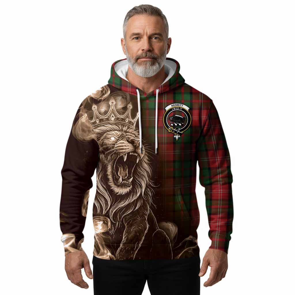 Nesbitt (Nisbet) Tartan Hoodie Roaring Lion Heritage