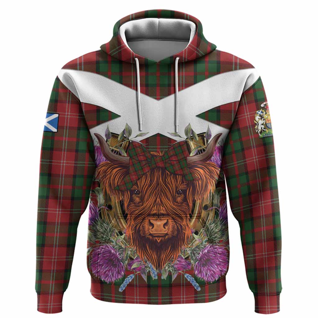 Nesbitt (Nisbet) Tartan Hoodie Scottish Thistle Heilan Coo