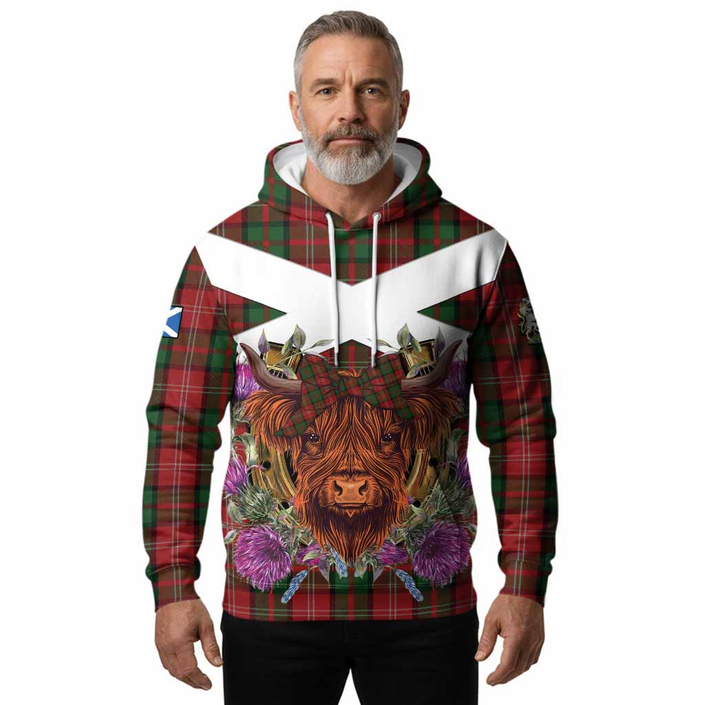 Nesbitt (Nisbet) Tartan Hoodie Scottish Thistle Heilan Coo