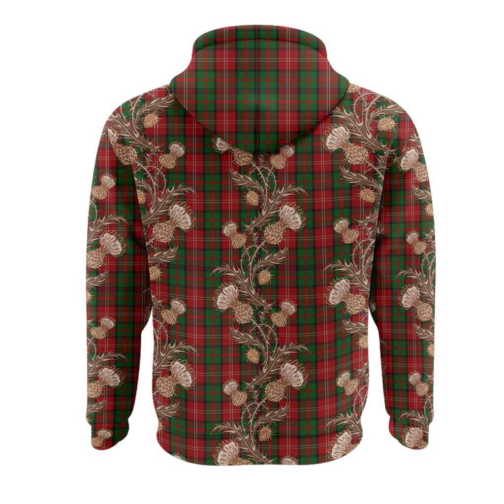 Nesbitt (Nisbet) Tartan Hoodie Seamless Scottish Thistle Flowers