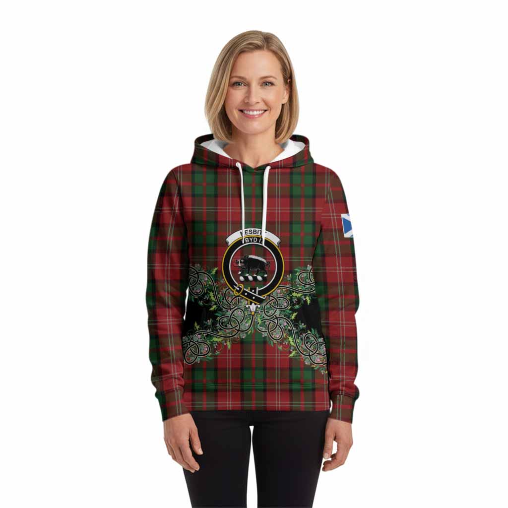 Nesbitt (Nisbet) Tartan Hoodie Thistle Scottish Spirit