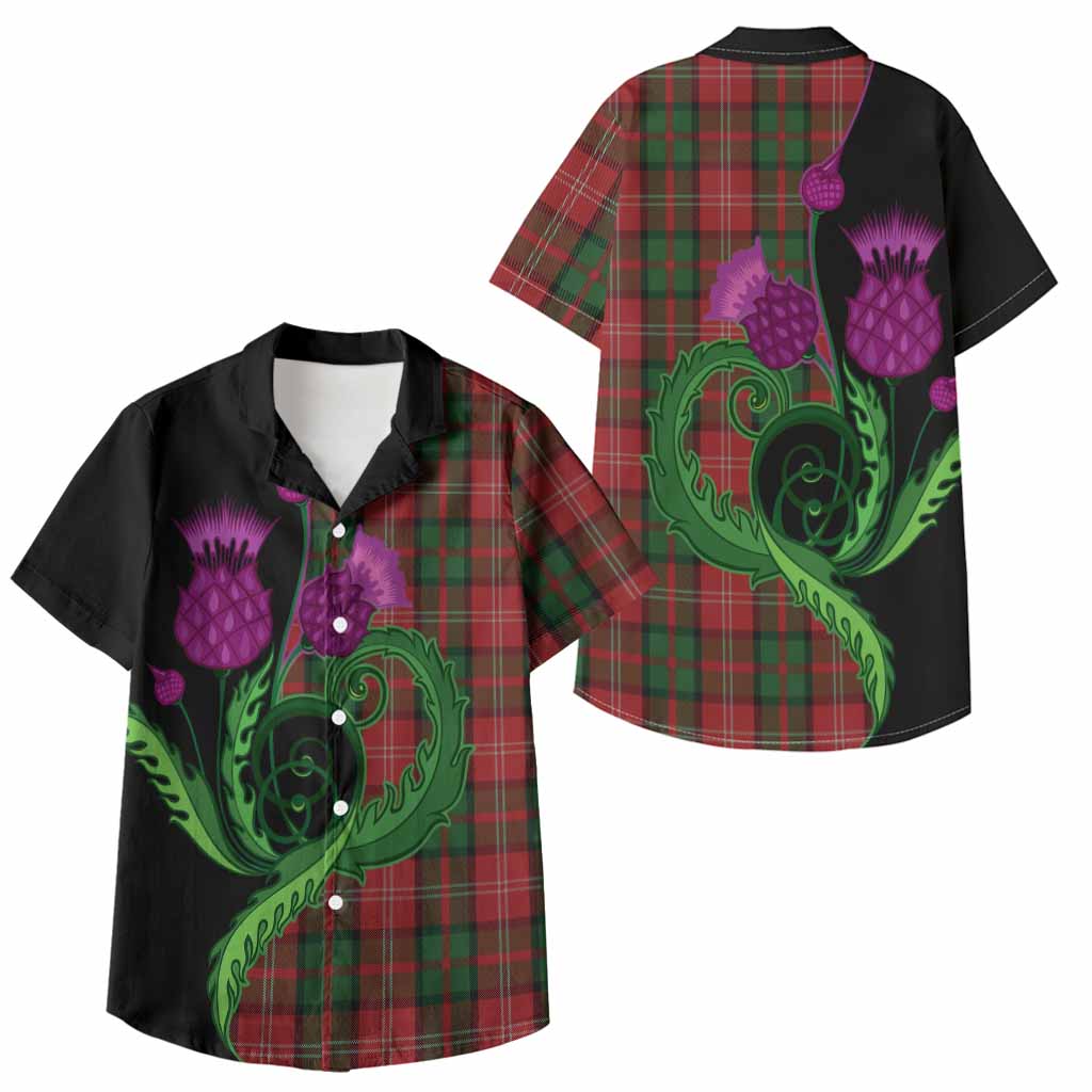 Nesbitt (Nisbet) Tartan Kid Hawaiian Shirt Traditional Scottish Thistle