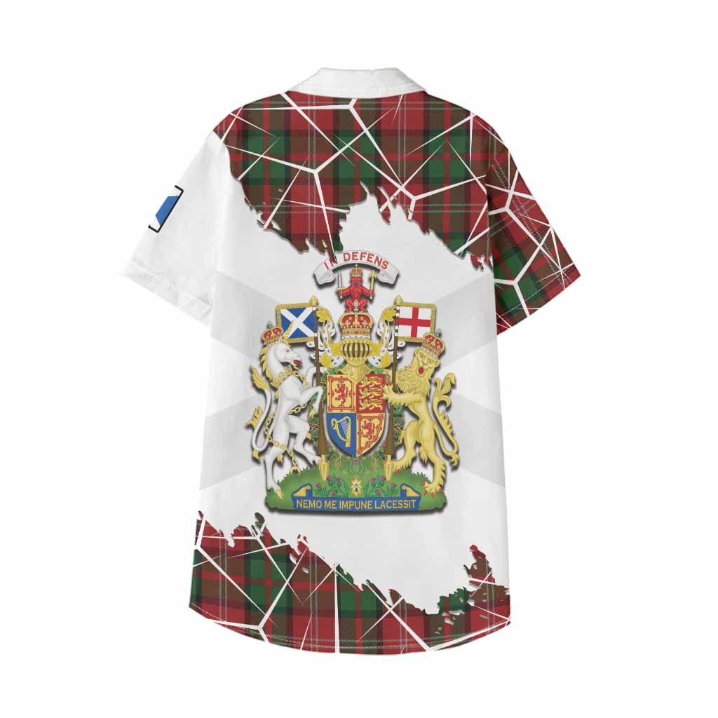 Nesbitt (Nisbet) Tartan Kid Hawaiian Shirt with Family Crest and Lion Rampant Grunge Style