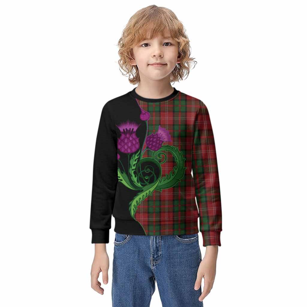 Nesbitt (Nisbet) Tartan Kid Knitted Sweatshirt Traditional Scottish Thistle