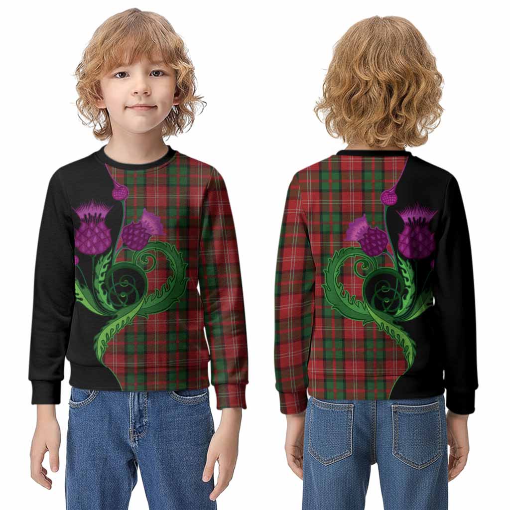 Nesbitt (Nisbet) Tartan Kid Knitted Sweatshirt Traditional Scottish Thistle