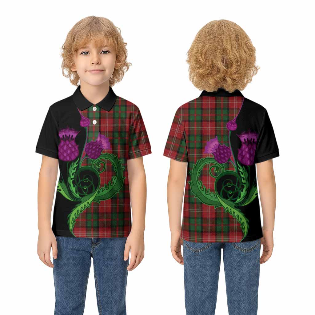 Nesbitt (Nisbet) Tartan Kid Polo Shirt Traditional Scottish Thistle