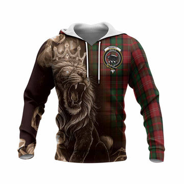 Nesbitt (Nisbet) Tartan Knitted Hoodie Roaring Lion Heritage