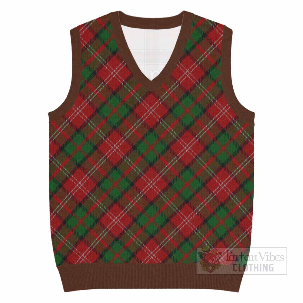 Nesbitt (Nisbet) Tartan  Knitted V-Neck Vest Cross Style
