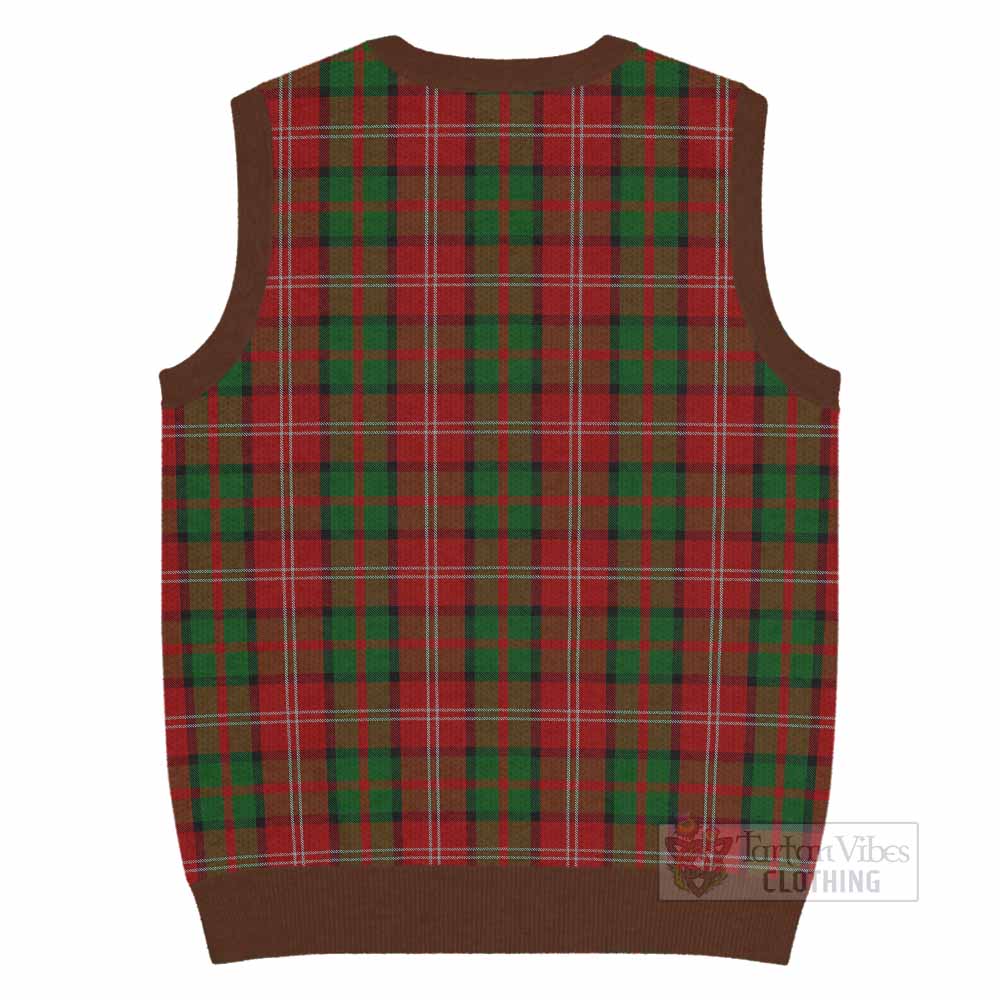 Nesbitt (Nisbet) Tartan Knitted V-Neck Vest with Family Crest - Tartan Vibes Clothing