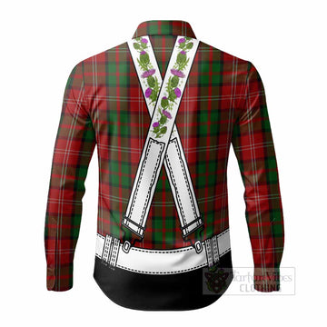 Nesbitt (Nisbet) Tartan Lederhosen Costume Long Sleeve Button Shirts Scotland Thistle Floral