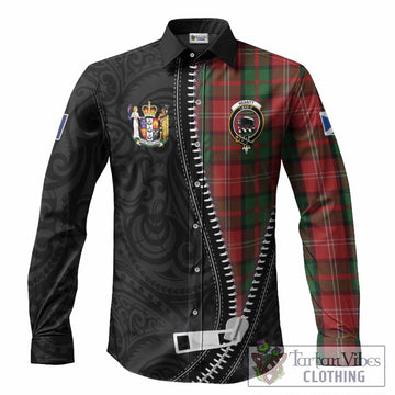 Nesbitt (Nisbet) Tartan Long Sleeve Button Shirts New Zealand Pattern Unique Zipper Stylized
