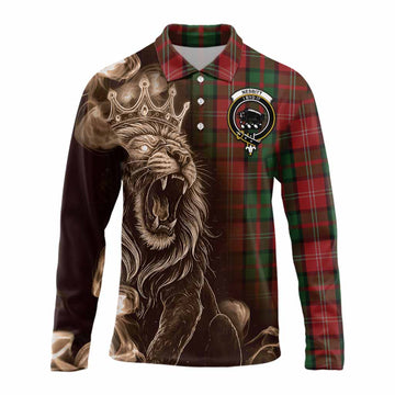 Nesbitt (Nisbet) Tartan Long Sleeve Polo Shirt Roaring Lion Heritage