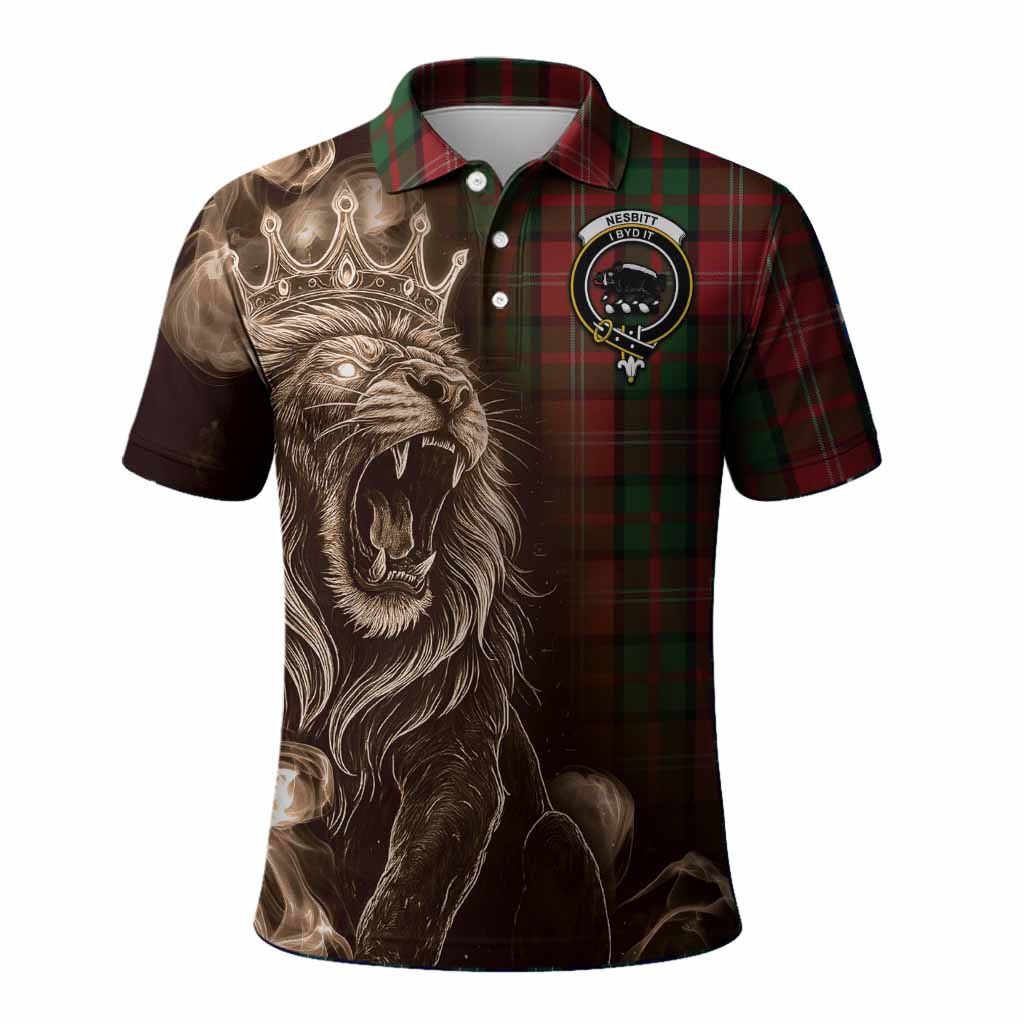 Nesbitt (Nisbet) Tartan Polo Shirt Roaring Lion Heritage