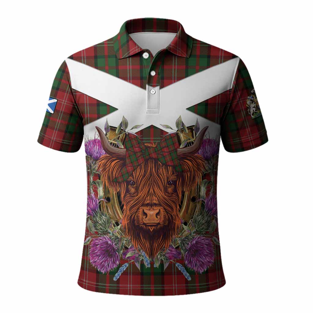 Nesbitt (Nisbet) Tartan Polo Shirt Scottish Thistle Heilan Coo