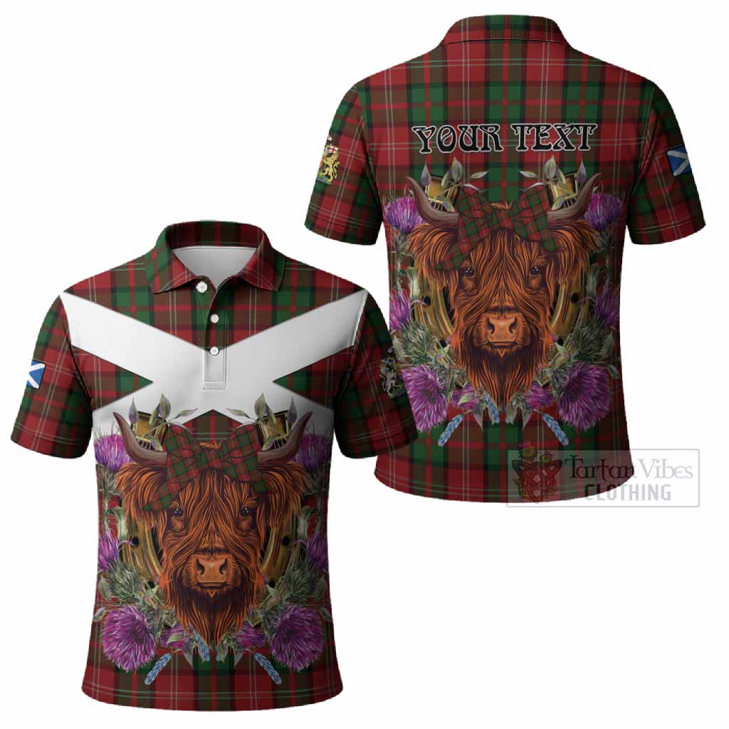 Nesbitt (Nisbet) Tartan Polo Shirt Scottish Thistle Heilan Coo