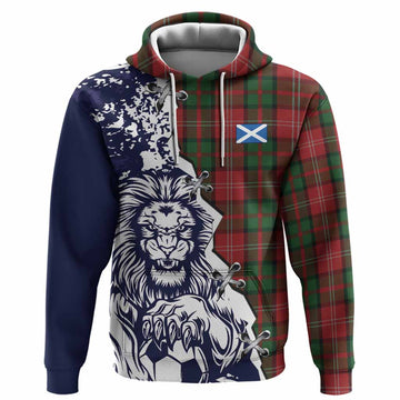 Nesbitt (Nisbet) Tartan Scottish Hoodie Angry Lion With Soccer Ball Style